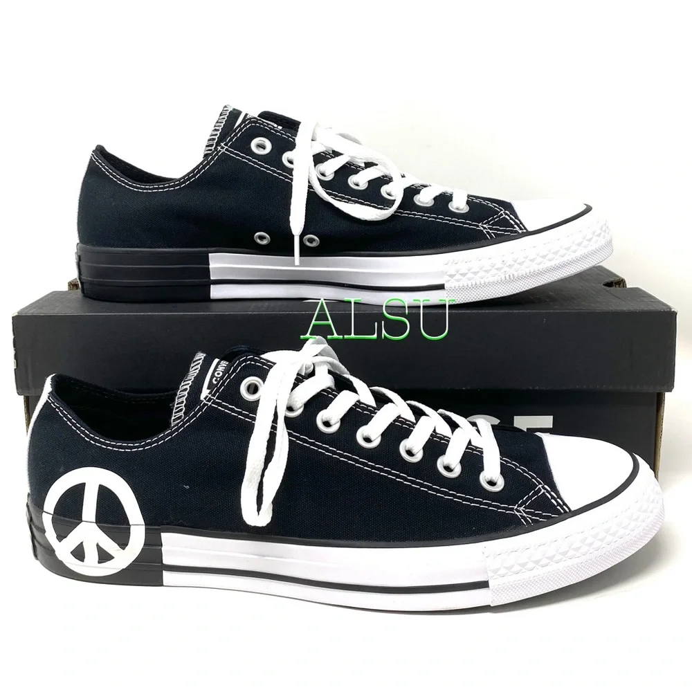 Converse Chuck Taylor ☮️ AS Canvas Low Skate Men’s Size Black Sneakers 165769F - Picture 7 of 13